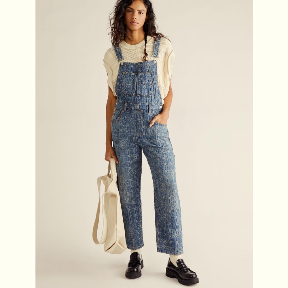 FREE PEOPLE GEO-THERMAL OVERALLS
